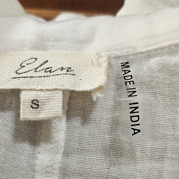 Elan Oversized Half Button Closure Drawstring Waist Tie With Pockets Tunic Small - Picture 11 of 11